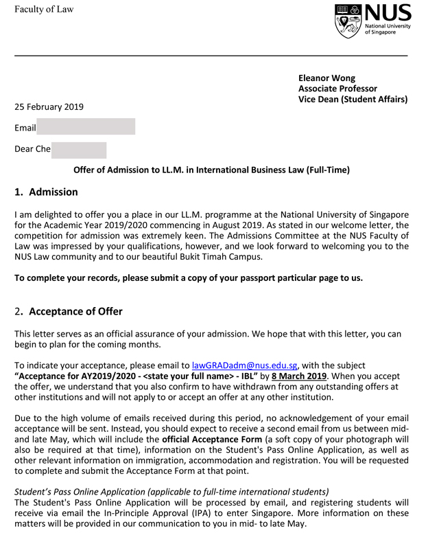 陈同学-新加坡国立大学offer