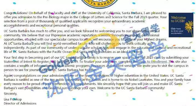 葛同学-加州大学圣塔芭芭拉分校录取offer.jpg